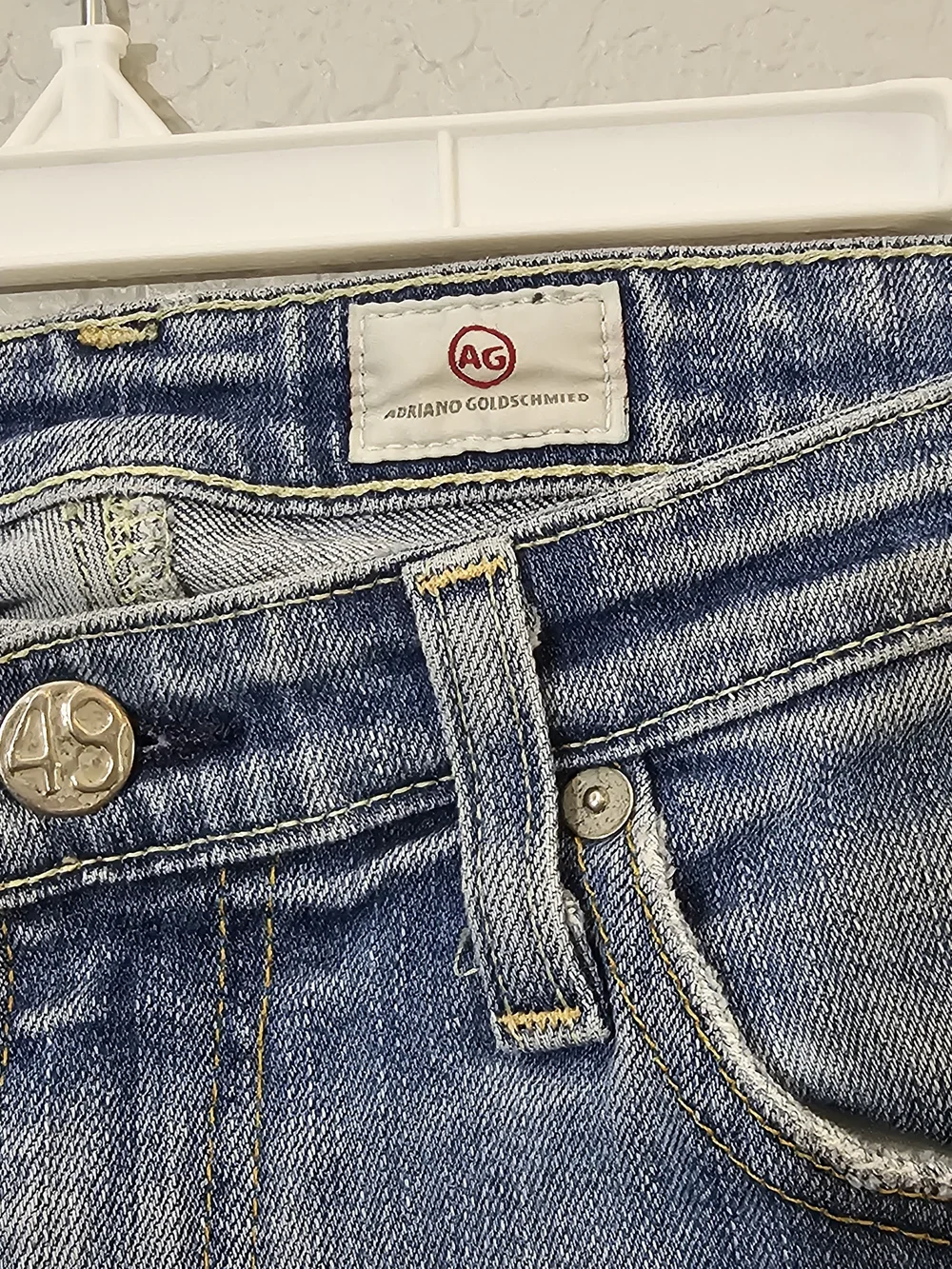 AG Adriano Goldschmied The Stilt Cigarette Leg Light Wash Jeans Womens 26R Ankle - Picture 5 of 10